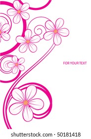 Abstract flowers background with place for your text