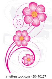Abstract flowers background with place for your text