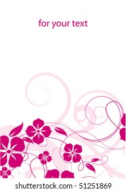 Abstract flowers background with place for your text