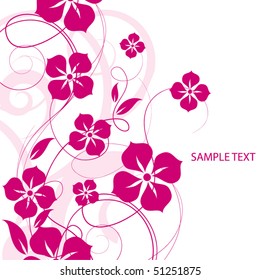 Abstract flowers background with place for your text