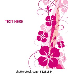 Abstract flowers background with place for your text