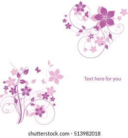 Abstract flowers background with place for your text