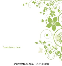 Abstract flowers background with place for your text