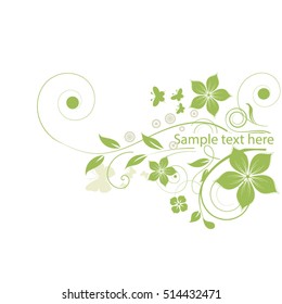 Abstract flowers background with place for your text