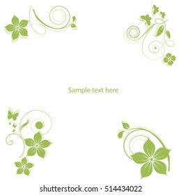 Abstract flowers background with place for your text