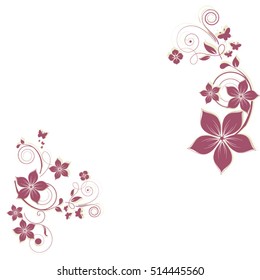 Abstract flowers background with place for your text