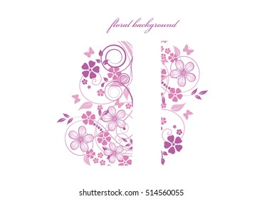 Abstract flowers background with place for your text