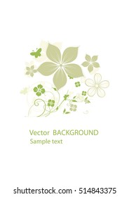 Abstract flowers background with place for your text