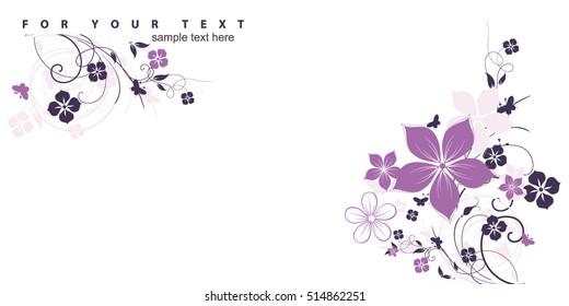 Abstract flowers background with place for your text