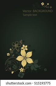 Abstract flowers background with place for your text