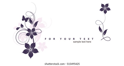 Abstract flowers background with place for your text