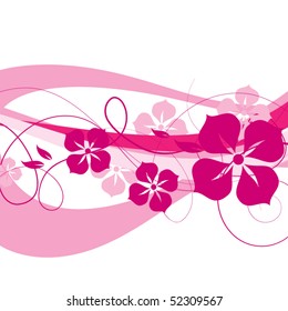 Abstract flowers background with place for your text
