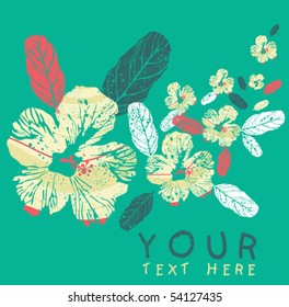 Abstract flowers background with place for your text