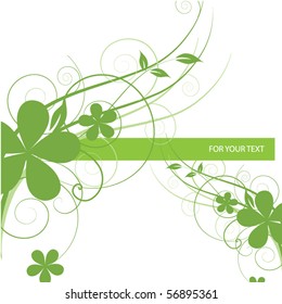 Abstract flowers background with place for your text