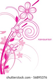 Abstract flowers background with place for your text