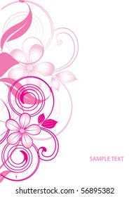 Abstract flowers background with place for your text