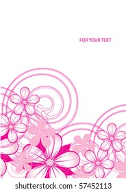 Abstract flowers background with place for your text