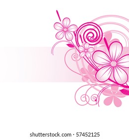 Abstract flowers background with place for your text
