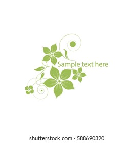 Abstract flowers background with place for your text