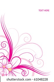 Abstract flowers background with place for your text