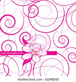 Abstract flowers background with place for your text
