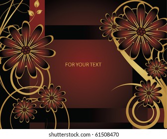 Abstract flowers background with place for your text