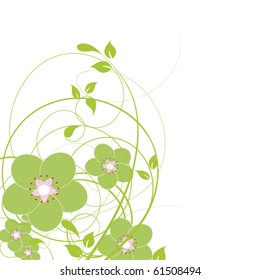 Abstract flowers background with place for your text