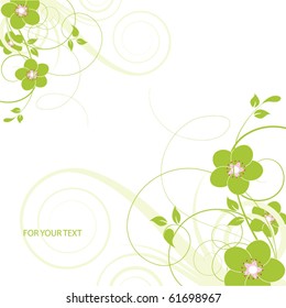 Abstract flowers background with place for your text