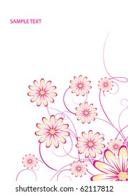 Abstract flowers background with place for your text