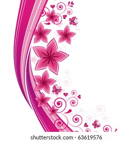 Abstract flowers background with place for your text