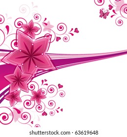 Abstract flowers background with place for your text