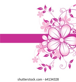 Abstract flowers background with place for your text