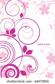 Abstract flowers background with place for your text