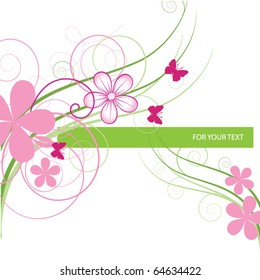 Abstract flowers background with place for your text