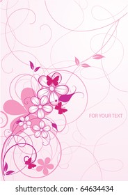 Abstract flowers background with place for your text