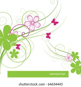 Abstract flowers background with place for your text