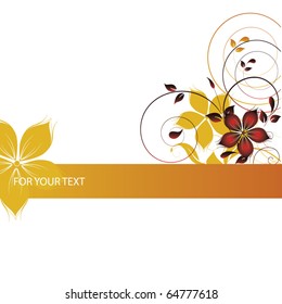 Abstract flowers background with place for your text