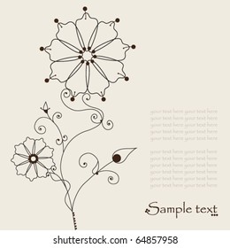 Abstract flowers background with place for your text