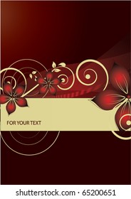 Abstract flowers background with place for your text