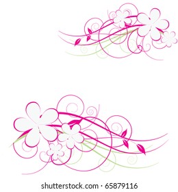 Abstract flowers background with place for your text