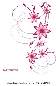 Abstract flowers background with place for your text