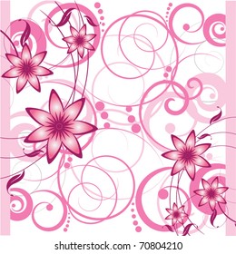 Abstract flowers background with place for your text