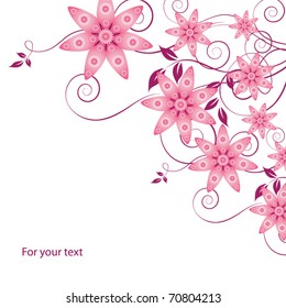 Abstract flowers background with place for your text