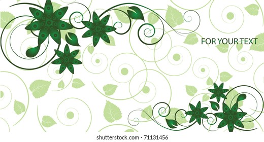 Abstract flowers background with place for your text