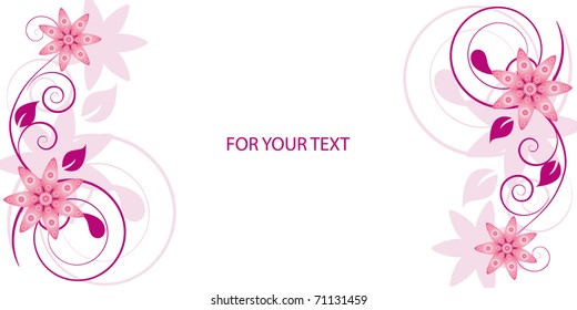 Abstract flowers background with place for your text