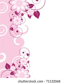 Abstract flowers background with place for your text