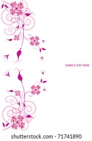 Abstract flowers background with place for your text