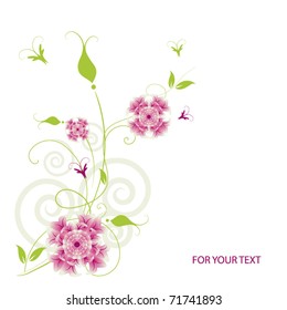 Abstract flowers background with place for your text