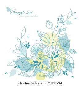 Abstract flowers background with place for your text