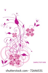 Abstract flowers background with place for your text